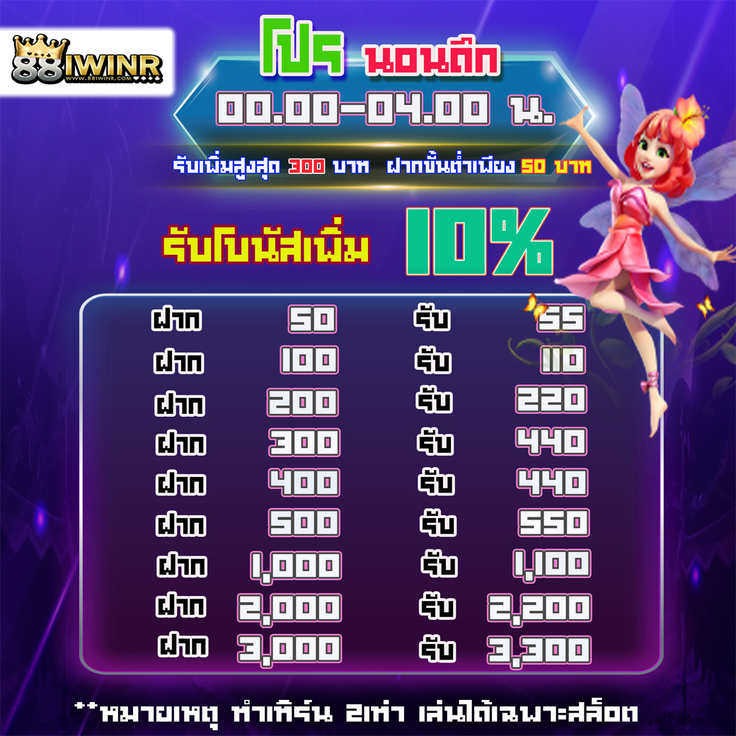 โปร นอนดึก 00.00 - 04.00 น.