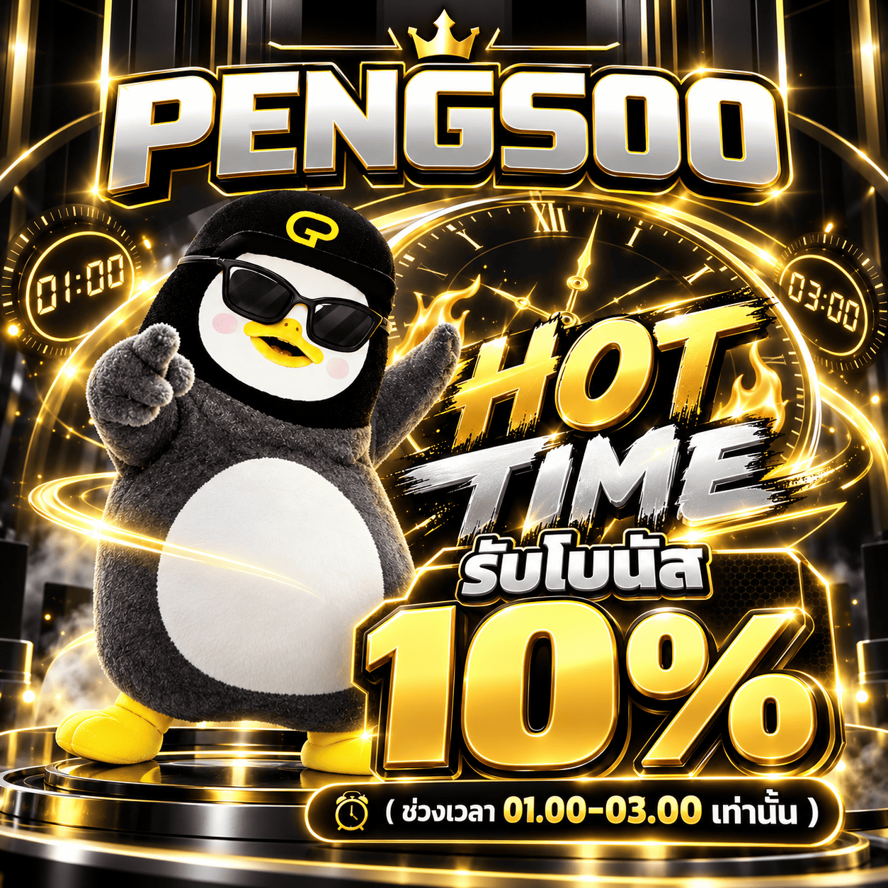 HOT TIME แจกโบนัส 10%